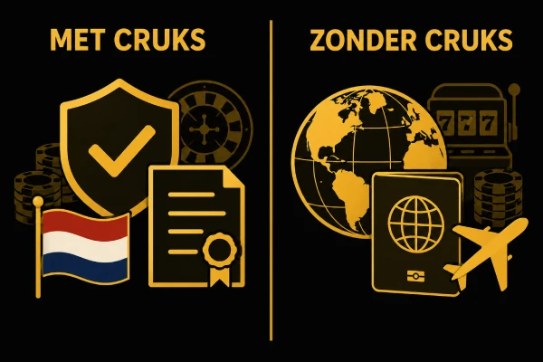 Vergelijking tussen een casino zonder Cruks en een Ksa-vergund casino